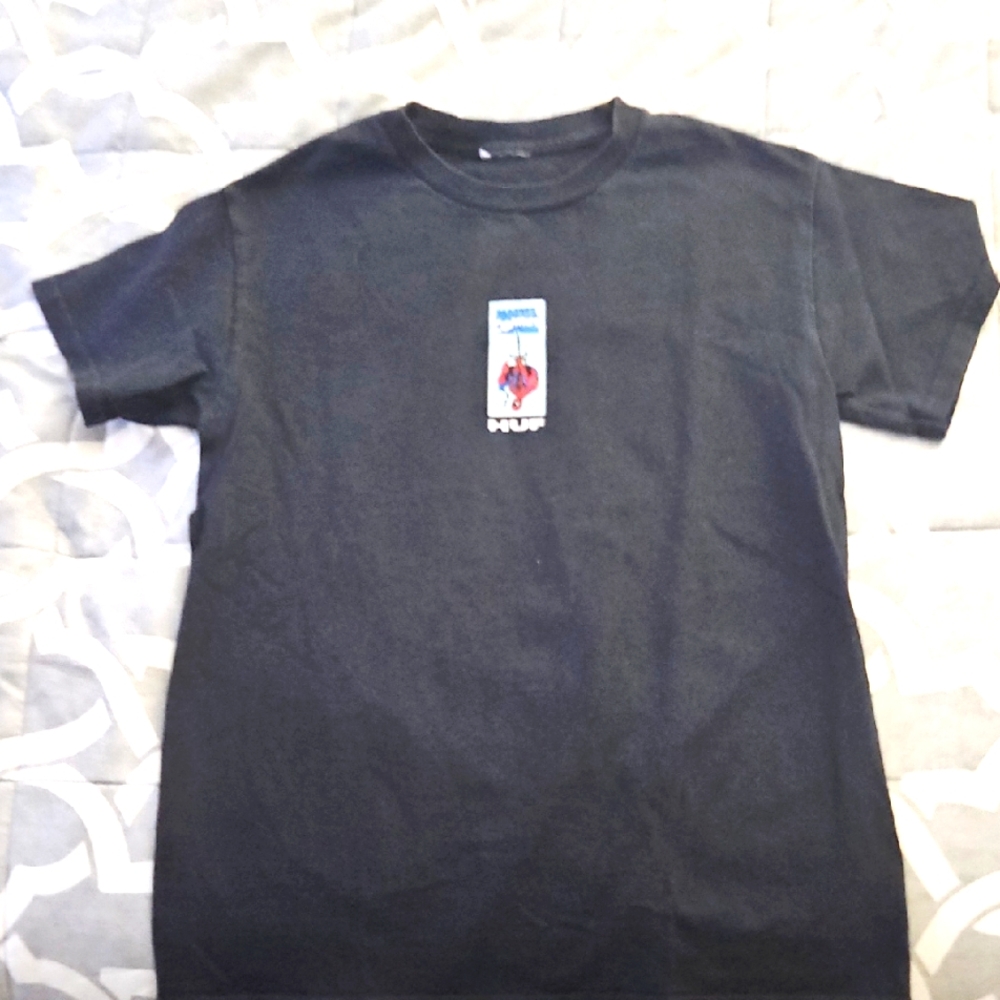 HUF Spiderman Black Short Sleeve Tee Classic Casual